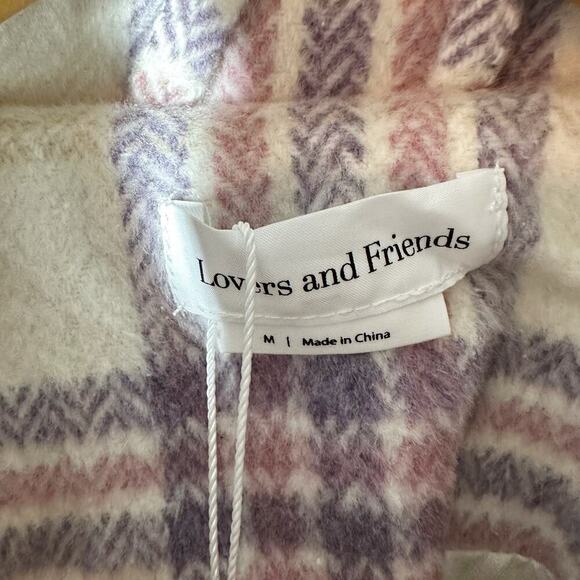 Lovers + Friends Revolve Conlee Quilted Shacket Pink Purple Size Medium - Picture 6 of 13